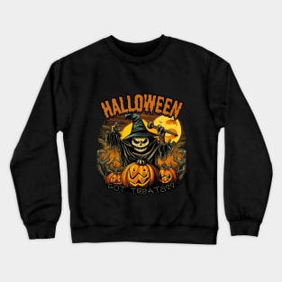 Trick or treats? zombie, halloween Crewneck Sweatshirt
